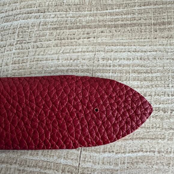 Gap Vegan Leather Pebble Belt Slate Red M - Picture 5 of 10